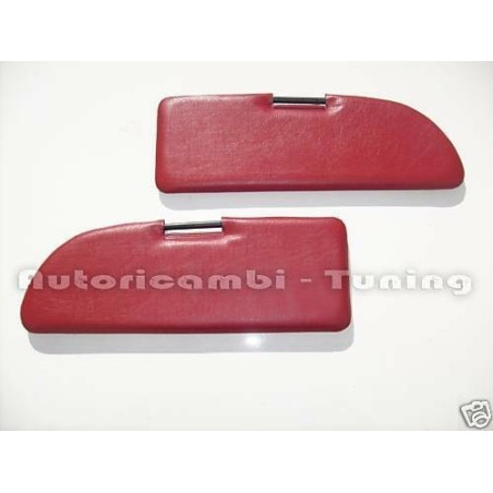 Coppia Pantine Alette Parasole per FIAT 500 F L R - Colore Rosso