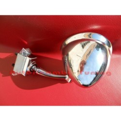 Specchietto Cromato a Goccia per FIAT 500 D F L R - Fissaggio a Morsetto