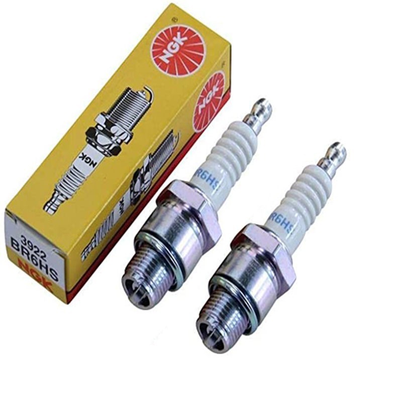 Coppia Candele Accensione NGK BR6HS per FIAT 500 F L con Resistore Anti-disturbo