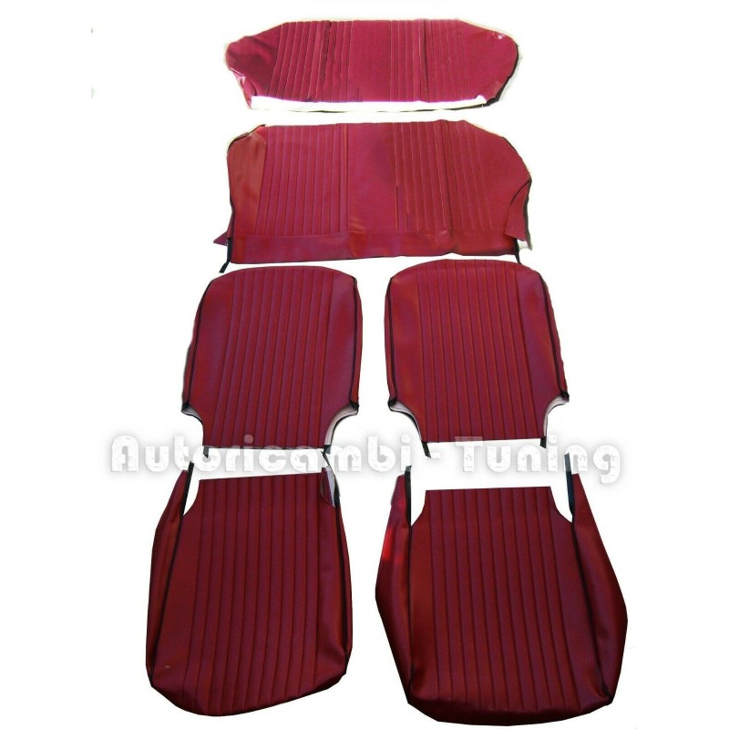 Fodere Complete Copri Sedili in Similpelle Bordeaux per FIAT 500 L - Qualità ASI