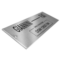 Targhetta Riassuntiva Dati Omologazione Giannini Fiat DGM 12625 OM