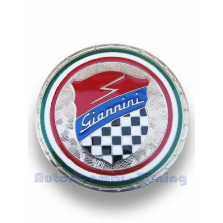 Stemma Smaltato GIANNINI per Cofano Motore FIAT 500 epoca Diametro 53mm