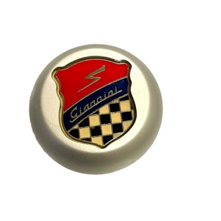 Pomello del Cambio con Logo Giannini in Alluminio Satinato per Fiat 500 e Fiat 126