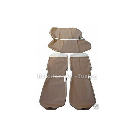 Fodere Complete Copri Sedili in Similpelle color Nocciola per FIAT 500 F - Qualità ASI