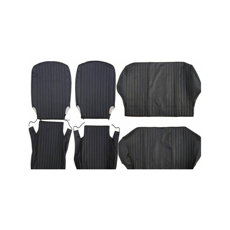 Fodere Complete Coprisedili in Similpelle NERO per FIAT 500 L - Qualità ASI