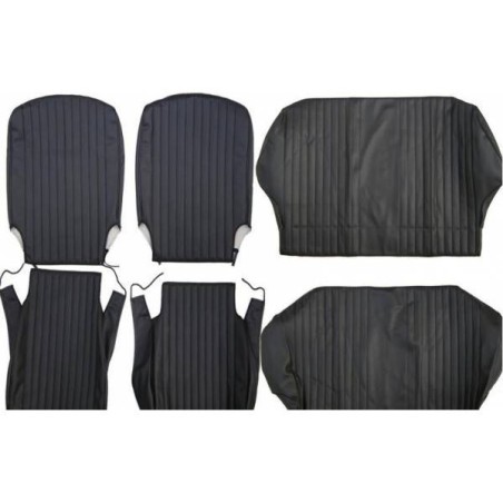 Fodere Complete Coprisedili in Similpelle NERO per FIAT 500 L - Qualità ASI