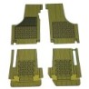 Set 4 Sovratappeti Tappetini in Gomma Giallo e Nero per FIAT 500 D F L R