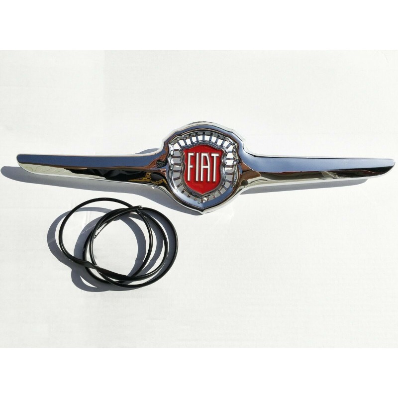 Mascherina con Fregio "FIAT" per FIAT 500 e FIAT 126 in Acciaio Cromato + Guarnizione