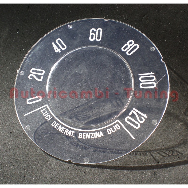 Vetrino Cruscotto Contachilometri KM per FIAT 500 F R G - Scala 120 KM/H