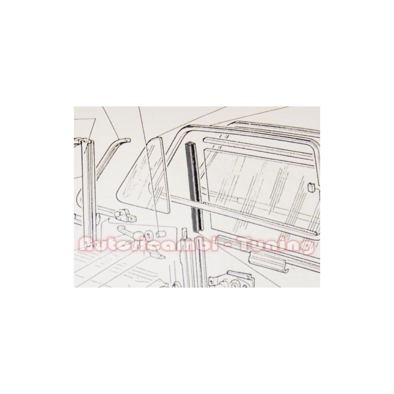 Guarnizione Canalino Scorrivetro Montante Deflettore FIAT 500 D F L R G