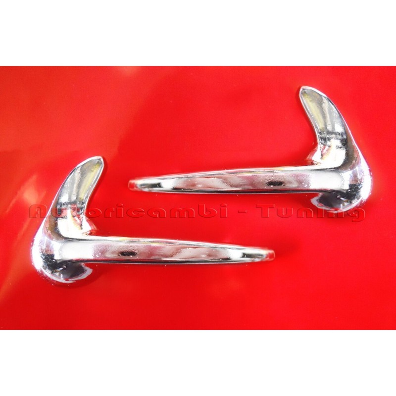 Coppia Galletti Cromati Deflettori per FIAT 500 D F L R - Sinistro e Destro