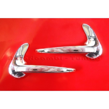 Coppia Galletti Cromati Deflettori per FIAT 500 D F L R - Sinistro e Destro