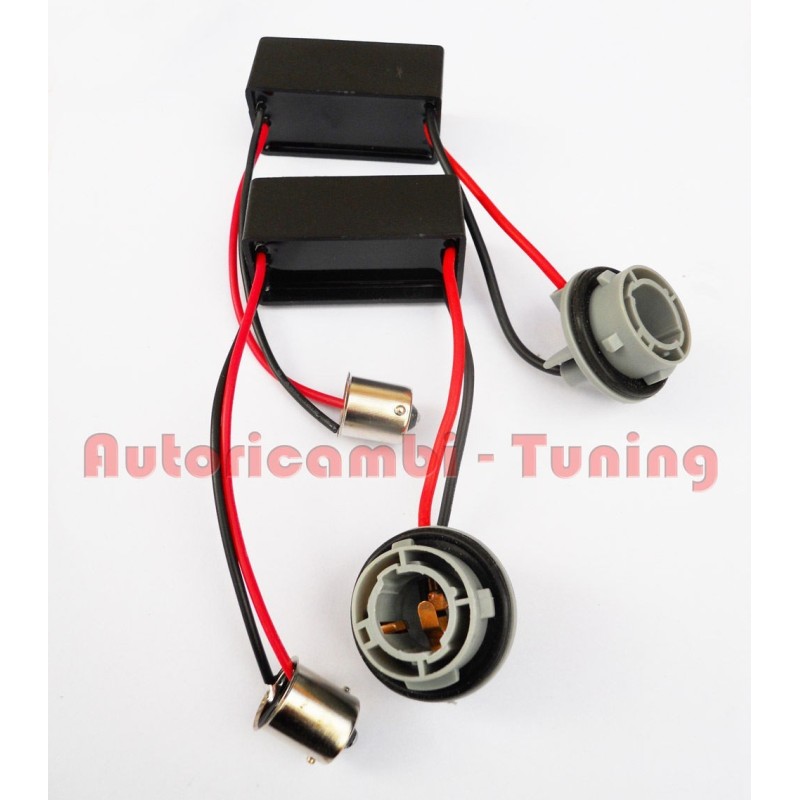 Coppia Resistenze Filtri Warning Canceller per Lampade BA15S 12V -no errore