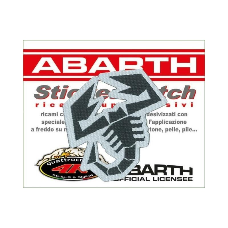 Ricamo Toppa Adesiva Sticker Patch Scorpione Sagomato ABARTH