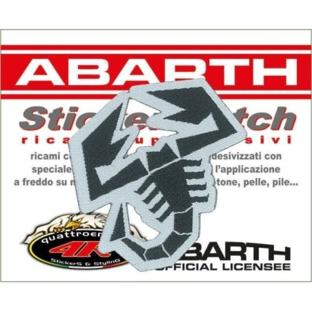 Ricamo Toppa Adesiva Sticker Patch Scorpione Sagomato ABARTH