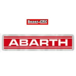 Ricamo Toppa Adesiva Scritta ABARTH Logo 12x25mm