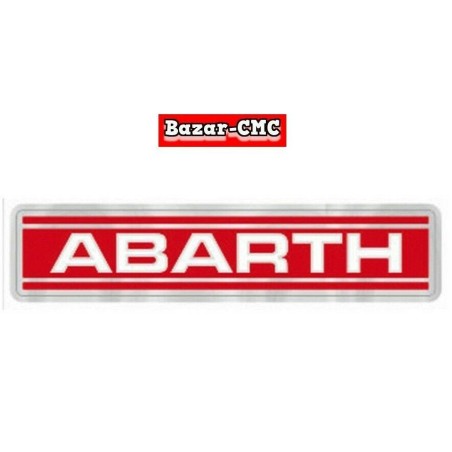 Ricamo Toppa Adesiva Scritta ABARTH Logo 12x25mm