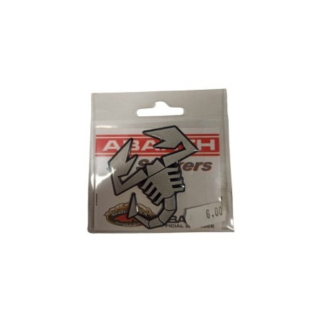 Adesivo 3d Sticker Scorpione Grigio Abarth con Licenza