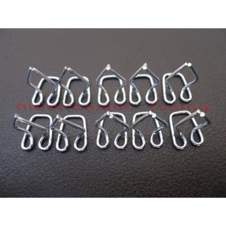 Kit 10 Mollette per Fissaggio Modanature Laterali e Cofano FIAT 500 N - D - GIARDINIERA